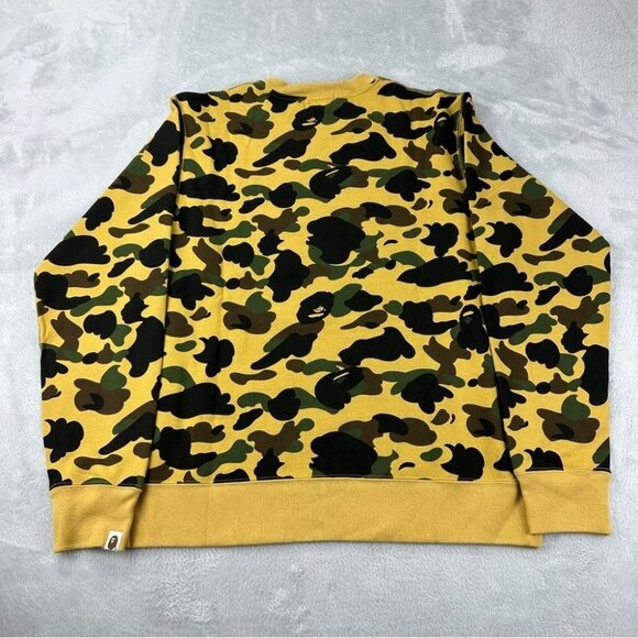 Bape A Bathing Ape NWT Men's Size XL 1st Green Camo Crewneck Big Embroidery - Picture 4 of 14